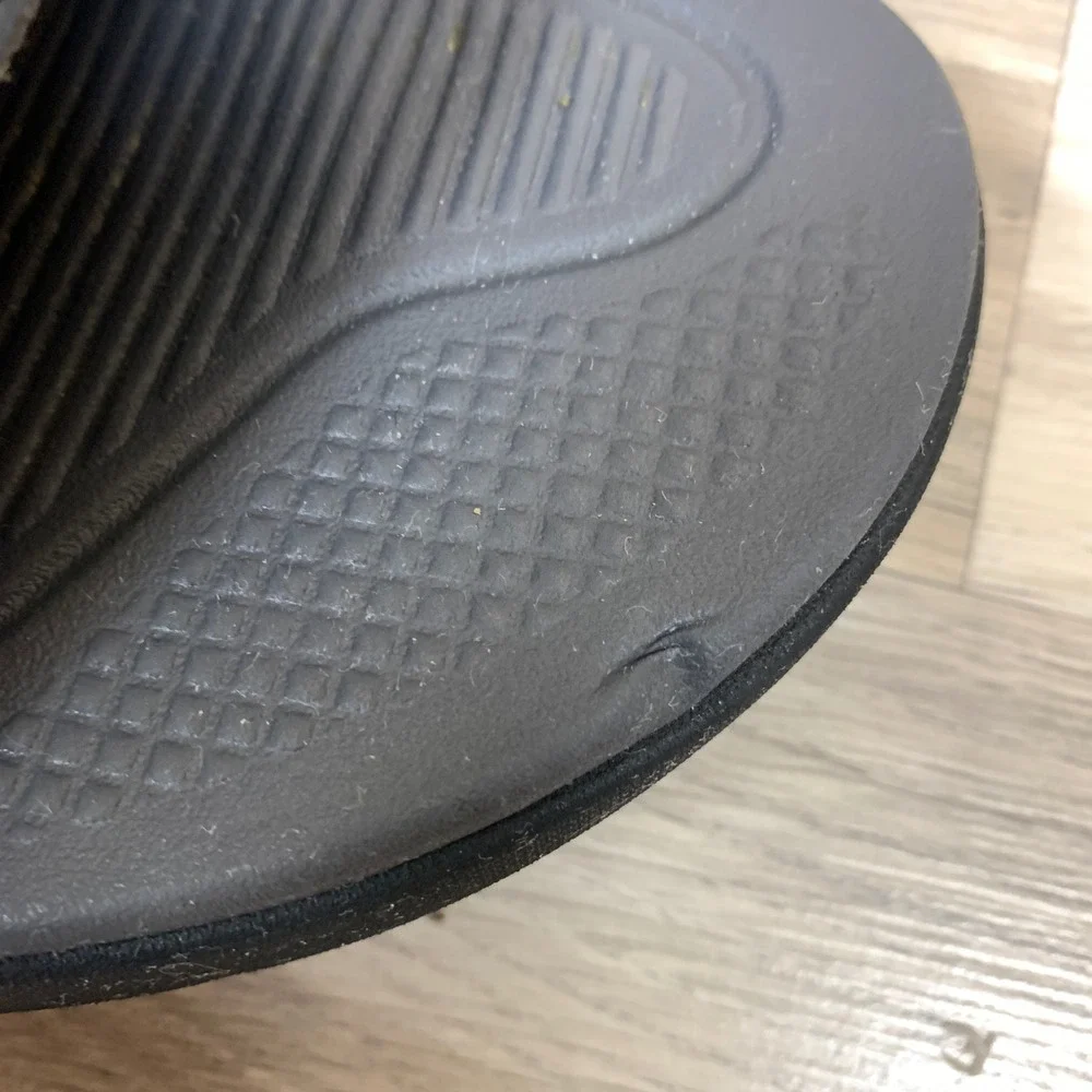 Kuru‎ Slides Men 13 Black Gray Beach Walking Outdoor Slip On Sandals Ortho Beach